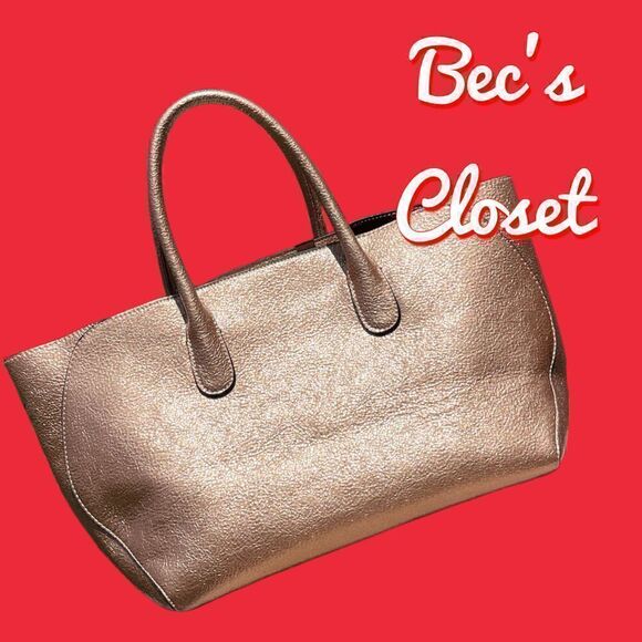 Gold Holiday Glitz PU Hobo Tote Shoulder Satchel Bag - Picture 10 of 10